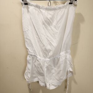 Victoria's Secret 100% Cotton White Short strappless Romper size XS